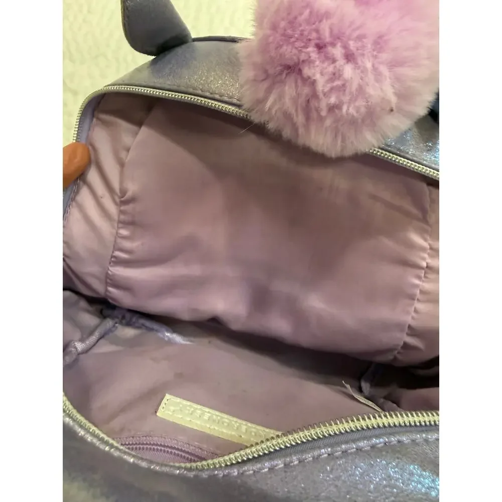 Unicorn Mini Backpack Purple Iridescent Under One Sky Kawaii Fairycore Pom Charm